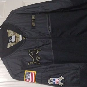 Nike Detroit Lions Dri Fit On Field Material Dri Fit Zip Up Men's Medium